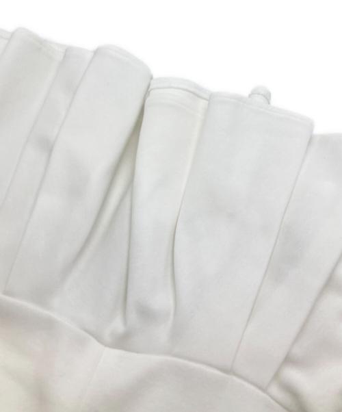 TSURU by MARIKO OIKAWA（ツルバイマリコオイカワ）Tsuru by Mariko Oikawa (ツルバイマリコオイカワ) ペプラム 半袖 ブラウス ホワイト サイズ:36の古着・服飾アイテム