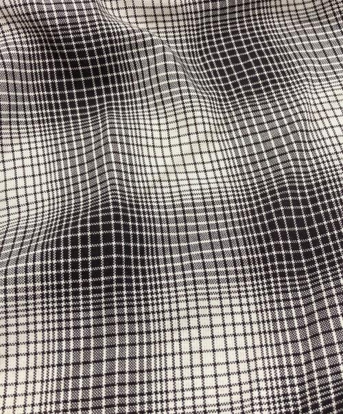 ANCELLM（アンセルム）ANCELLM (アンセルム) OMBRECHECK SHIRT/アンセルム/ANC-SH61-A アイボリー×ブラック サイズ:1の古着・服飾アイテム