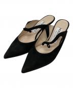 NEBULONIEネブローニ）の古着「リボンミュール/ネブローニ」｜ブラック