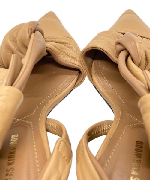 Nicholas Kirkwood（ニコラスカークウッド）Nicholas Kirkwood (ニコラスカークウッド) リボンミュール/ニコラスカークウッド ベージュ サイズ:36の古着・服飾アイテム