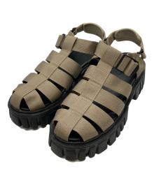 Adam et Rope（アダム エ ロペ）の古着「トラックソールグルカサンダル/アダム エ ロペ」｜ベージュ×ブラック