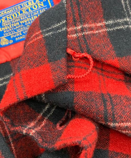 PENDLETON（ペンドルトン）PENDLETON (ペンドルトン) ウールチェックシャツ/ペンドルトン/70's レッド×ブラック サイズ:Ｌの古着・服飾アイテム