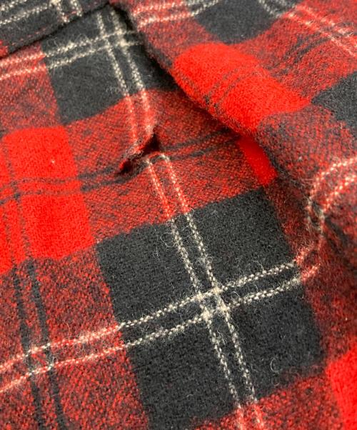 PENDLETON（ペンドルトン）PENDLETON (ペンドルトン) ウールチェックシャツ/ペンドルトン/70's レッド×ブラック サイズ:Ｌの古着・服飾アイテム