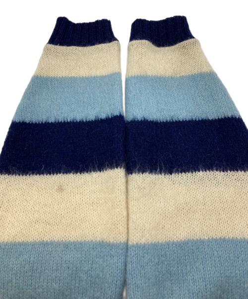 Glen Dee（グレン ディー）Glen Dee (グレン ディー) モヘア混ニットカーディガン/グレン ディー/60’ｓ ブルー×ホワイト サイズ:Ｍの古着・服飾アイテム