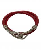 HERMESエルメス）の古着「ジャンボブレスレット」｜レッド