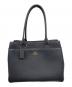 COACH（コーチ）の古着「クロスグレインレザー トートバッグ/コーチ/F31474」｜ネイビー