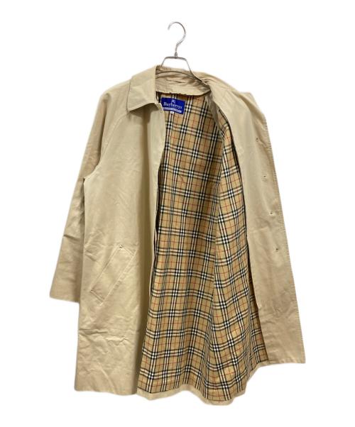 BURBERRY BLUE LABEL（バーバリー ブルー レーベル）BURBERRY BLUE LABEL (バーバリーロンドンブルーレーベル) 裏ノバチェックステンカラーコート/バーバリーロンドンブルーレーベル/FNF-38-510 ベージュ サイズ:40の古着・服飾アイテム