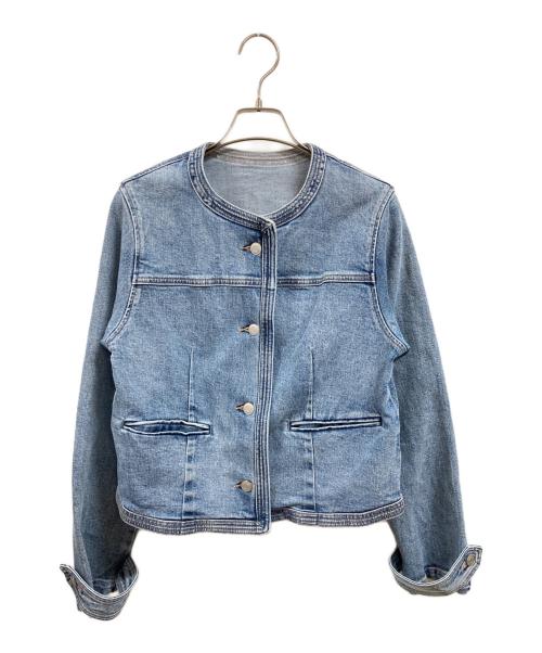 anuans（アニュアンス）anuans (アニュアンス) ノーカラーデニムジャケット/アニュアンス/1524201071-1 ブルー サイズ:Freeの古着・服飾アイテム