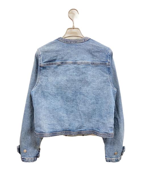 anuans（アニュアンス）anuans (アニュアンス) ノーカラーデニムジャケット/アニュアンス/1524201071-1 ブルー サイズ:Freeの古着・服飾アイテム