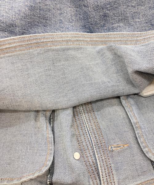 anuans（アニュアンス）anuans (アニュアンス) ノーカラーデニムジャケット/アニュアンス/1524201071-1 ブルー サイズ:Freeの古着・服飾アイテム