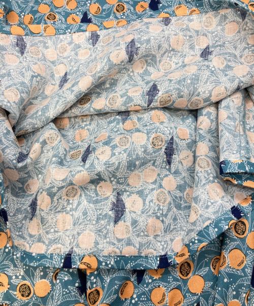 Marble SUD（マーブルシュッド）Marble SUD (マーブルシュッド) ざくろワンピース/マーブルシュッド/03EY002026/金子みすずコラボ ブルー サイズ:Freeの古着・服飾アイテム