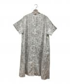 Marble SUDマーブルシュッド）の古着「総柄ワンピース」｜ホワイト×ブルー