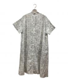 Marble SUD（マーブルシュッド）の古着「総柄ワンピース」｜ホワイト×ブルー