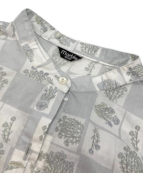 Marble SUD（マーブルシュッド）Marble SUD (マーブルシュッド) 総柄ワンピース ホワイト×ブルー サイズ:freeの古着・服飾アイテム
