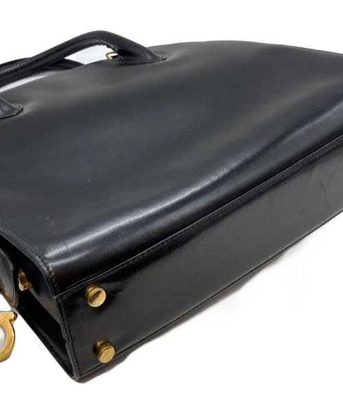 Salvatore Ferragamo（サルヴァトーレ フェラガモ）Salvatore Ferragamo (サルヴァトーレ フェラガモ) レザーハンドバッグ/サルヴァトーレ フェラガモ/AK5644/ガンチーニ ブラックの古着・服飾アイテム