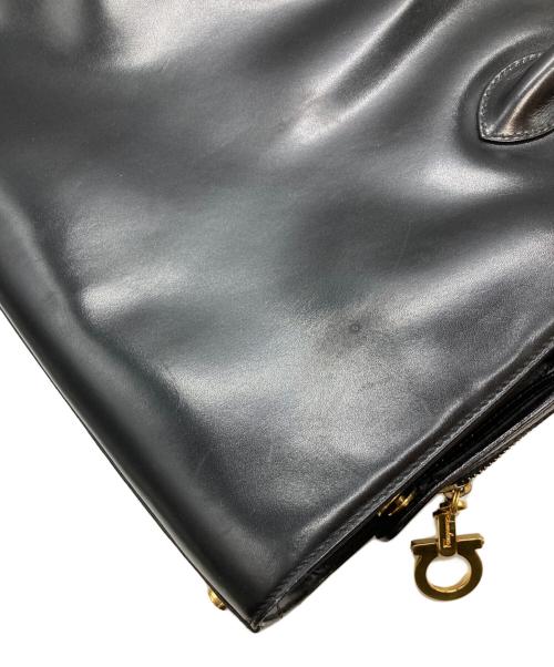 Salvatore Ferragamo（サルヴァトーレ フェラガモ）Salvatore Ferragamo (サルヴァトーレ フェラガモ) レザーハンドバッグ/サルヴァトーレ フェラガモ/AK5644/ガンチーニ ブラックの古着・服飾アイテム