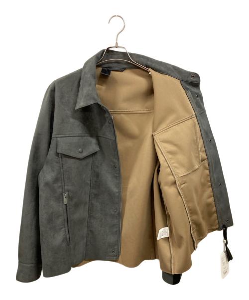 N.HOOLYWOOD（エヌ ハリウッド）N.HOOLYWOOD (エヌ ハリウッド) フェイク スウェード レザー トラッカー ブルゾン/エヌ ハリウッド/2232-BL06-013peg グレー サイズ:Ｌの古着・服飾アイテム