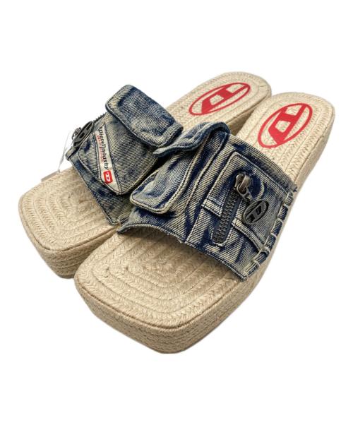 DIESEL（ディーゼル）DIESEL (ディーゼル) D-IBIZA サンダル/ディーゼル/Y03568 P8100 HA378 ベージュ×インディゴ サイズ:40の古着・服飾アイテム