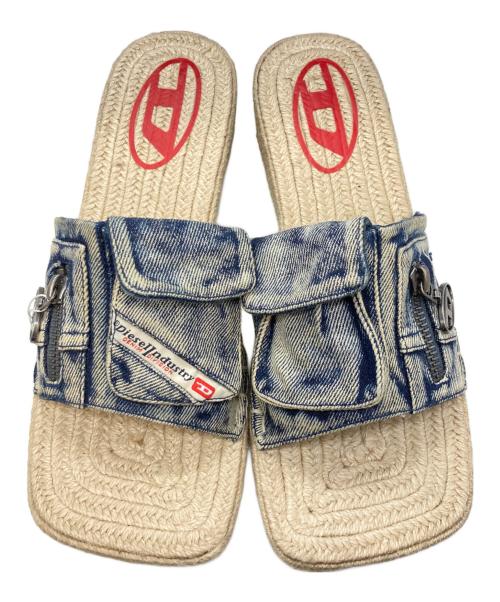 DIESEL（ディーゼル）DIESEL (ディーゼル) D-IBIZA サンダル/ディーゼル/Y03568 P8100 HA378 ベージュ×インディゴ サイズ:40の古着・服飾アイテム