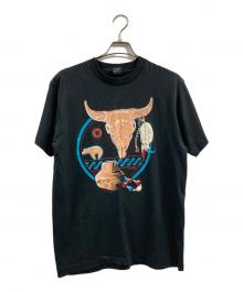 FRUIT OF THE LOOM（フルーツオブザルーム）の古着「プリントTシャツ」｜ブラック