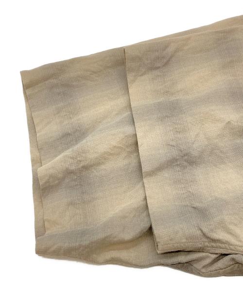 ssstein（シュタイン）ssstein (シュタイン) C/R Check Oversized S/S Shirt/シュタイン/ST.11661 ベージュ サイズ:Ｍの古着・服飾アイテム