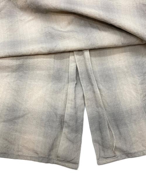 ssstein（シュタイン）ssstein (シュタイン) C/R Check Oversized S/S Shirt/シュタイン/ST.11661 ベージュ サイズ:Ｍの古着・服飾アイテム