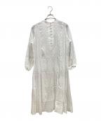 JOURNAL STANDARD relumeジャーナルスタンダード レリューム）の古着「コットンジャガードフレアワンピース/ジャーナルスタンダード レリューム/24040462106110」｜ホワイト