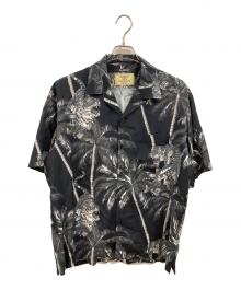AVIREX（アヴィレックス）の古着「ALOHA SHIRT "TIGER & PALM TREE"/アヴィレックス/783-5123006」｜ブラック