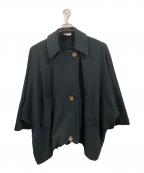 Vivienne Westwood RED LABELヴィヴィアンウエストウッドレッドレーベル）の古着「オーブボタン変形ケープコート/ヴィヴィアンウエストウッドレッドレーベル/16-01-491002」｜ブラック