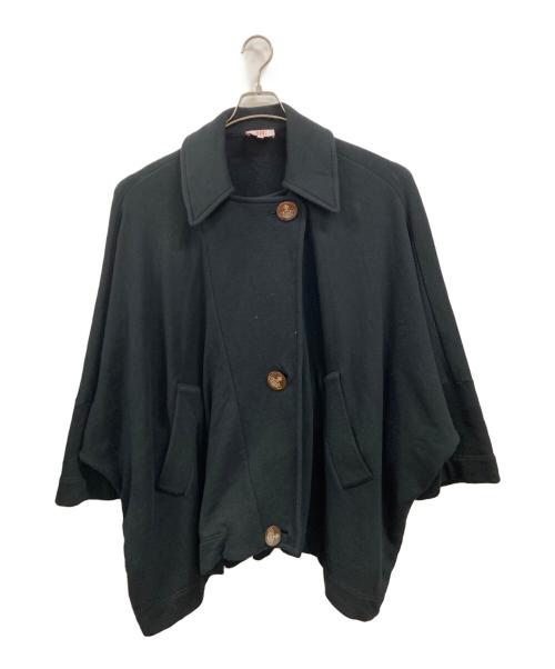 Vivienne Westwood RED LABEL（ヴィヴィアンウエストウッドレッドレーベル）Vivienne Westwood RED LABEL (ヴィヴィアンウエストウッドレッドレーベル) オーブボタン変形ケープコート/ヴィヴィアンウエストウッドレッドレーベル/16-01-491002 ブラック サイズ:2の古着・服飾アイテム