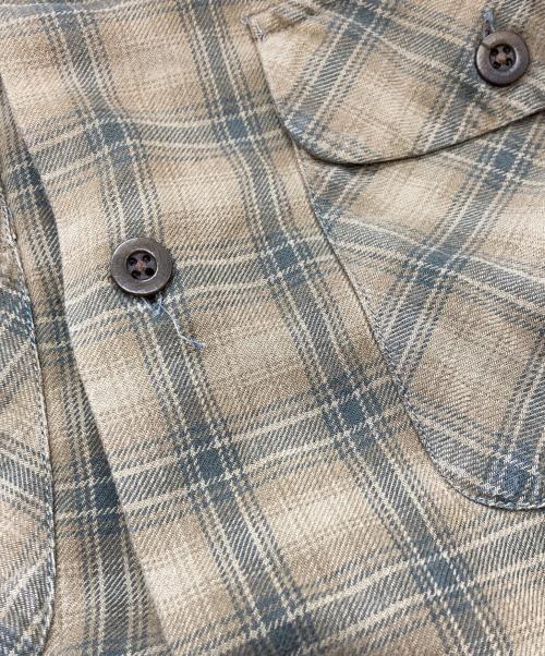 RRL（ダブルアールエル）RRL (ダブルアールエル) CARTER CAMP LONG SLEEVE SPORT SHIRT/ダブルアールエル ベージュ サイズ:Sの古着・服飾アイテム