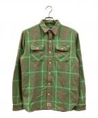 POLO COUNTRYポロカントリー）の古着「Element Big Fit Plaid Workshirt/ポロカントリー/ラルフローレン」｜グリーン
