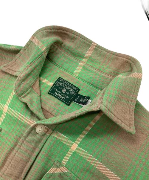 POLO COUNTRY（ポロカントリー）POLO COUNTRY (ポロカントリー) Element Big Fit Plaid Workshirt/ポロカントリー/ラルフローレン グリーン サイズ:Sの古着・服飾アイテム