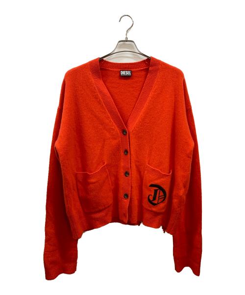 DIESEL（ディーゼル）DIESEL (ディーゼル) M-LOUISIANA刺繍ニットカーディガン レッド サイズ:XXSの古着・服飾アイテム