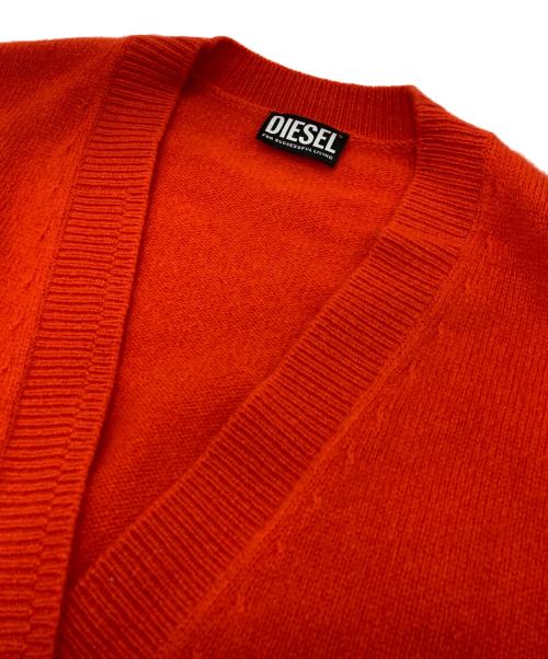 DIESEL（ディーゼル）DIESEL (ディーゼル) M-LOUISIANA刺繍ニットカーディガン レッド サイズ:XXSの古着・服飾アイテム