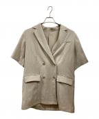 INEDCLAROイネドクラロ）の古着「半袖ジャケット」｜ベージュ