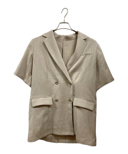 INEDCLARO（イネドクラロ）INEDCLARO (イネドクラロ) 半袖ジャケット ベージュ サイズ:FREEの古着・服飾アイテム