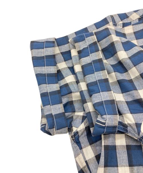 WACKO MARIA（ワコマリア）WACKO MARIA (ワコマリア) オープンカラーチェックシャツ/ワコマリア ホワイト×ブルー サイズ:Ｌの古着・服飾アイテム