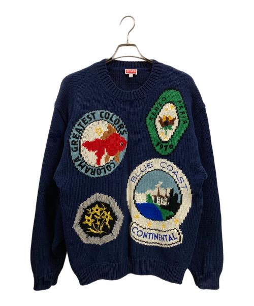 KENZO（ケンゾー）KENZO (ケンゾー) 24SS TRAVEL HAND EMBROIDERED/ケンゾー/FD65PU4143BF ネイビー サイズ:Ⅼの古着・服飾アイテム