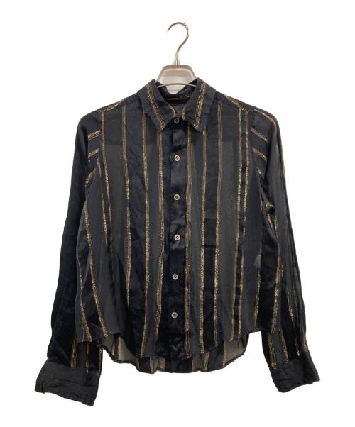 Y's（ワイズ）Y's (ワイズ) シアーストライプシャツ ブラック サイズ:2の古着・服飾アイテム