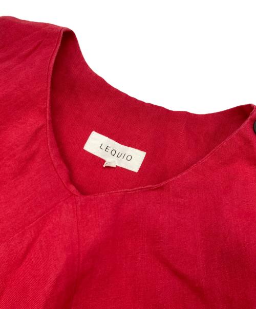LEQUIO（レキオ）LEQUIO (レキオ) 麻ワンピース レッド サイズ:freeの古着・服飾アイテム