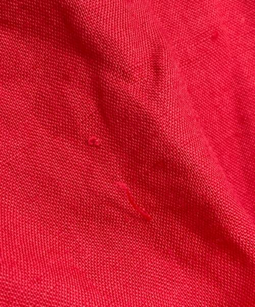 LEQUIO（レキオ）LEQUIO (レキオ) 麻ワンピース レッド サイズ:freeの古着・服飾アイテム