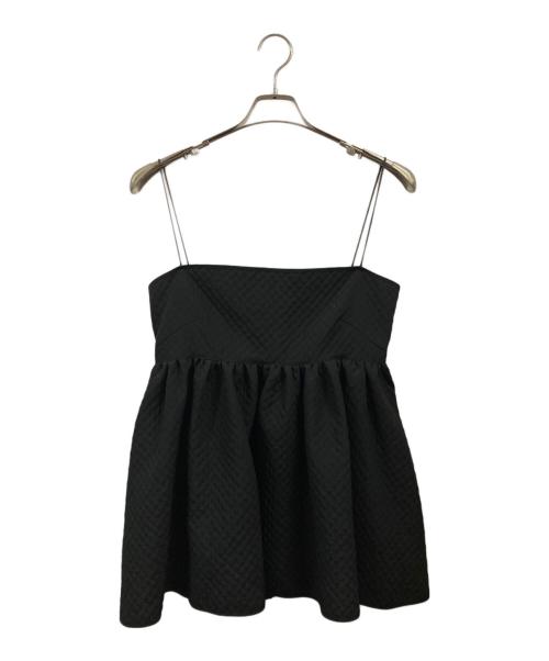 Whim Gazett（ウィム ガゼット）Whim Gazett (ウィム ガゼット) ジャガードキャミブラウス ブラック サイズ:FREEの古着・服飾アイテム