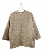 Ravissant Laviereラヴィソン ラヴィエール）の古着「アルパカシャギーショートコート」｜ベージュ