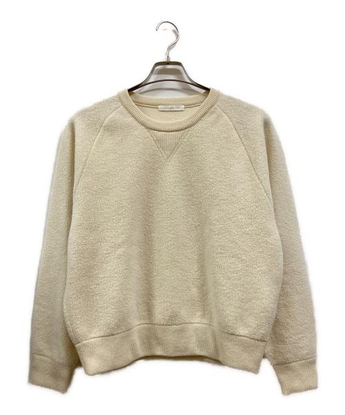 GALERIE VIE（ギャルリーヴィー）GALERIE VIE (ギャルリーヴィー) ウルトラファインウールパイル クルーネックプルオーバー ホワイト サイズ:Freeの古着・服飾アイテム