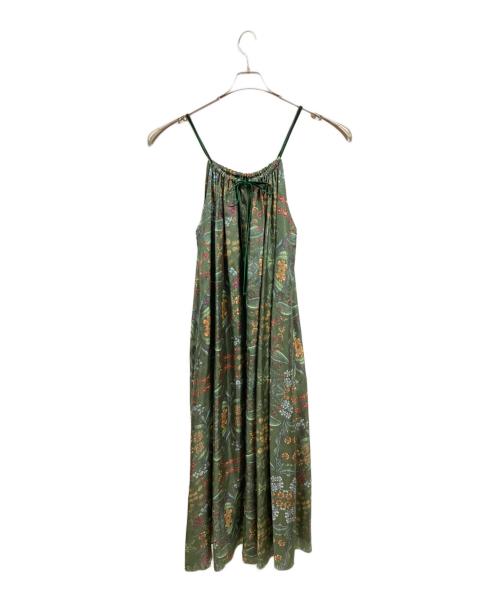 CABAN（キャバン）CABAN (キャバン) シルク パレルモフラワープリントキャミソールワンピース/キャバン/39-06-21-06002 グリーン サイズ:Freeの古着・服飾アイテム