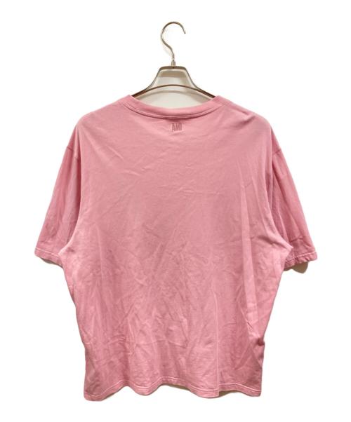 AMI Alexandre Mattiussi（アミアレクサンドルマテュッシ）AMI Alexandre Mattiussi (アミアレクサンドルマテュッシ) ハートロゴ刺繍Tシャツ/アミアレクサンドルマテュッシ/E22UTS002.726/22SS ピンク サイズ:Ｍの古着・服飾アイテム