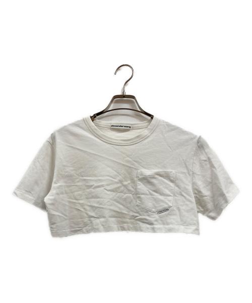 ALEXANDER WANG（アレキサンダー・ワン）ALEXANDER WANG (アレキサンダー・ワン) クロップドポケットTシャツ ホワイト サイズ:XSの古着・服飾アイテム