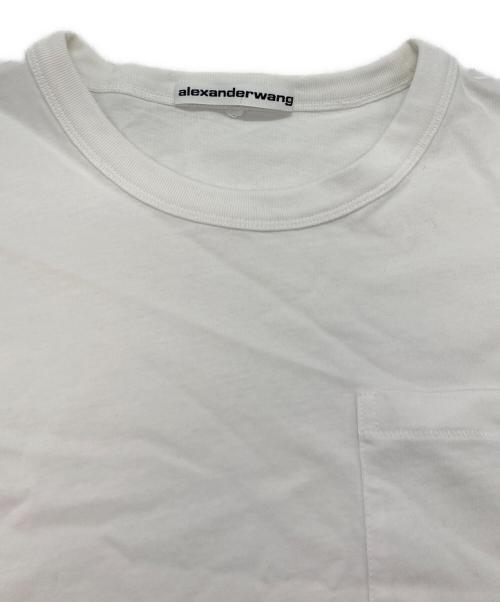 ALEXANDER WANG（アレキサンダー・ワン）ALEXANDER WANG (アレキサンダー・ワン) クロップドポケットTシャツ ホワイト サイズ:XSの古着・服飾アイテム