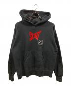 SAINT MICHAELセントマイケル）の古着「ロゴプルオーバーパーカー/セントマイケル/SM-YS8-0000-350/24SS」｜ブラック